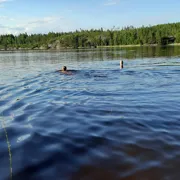 Купание в карельском озере
